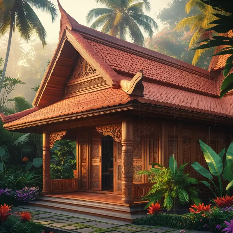 Hyper Realistic Cultural House Exteriors