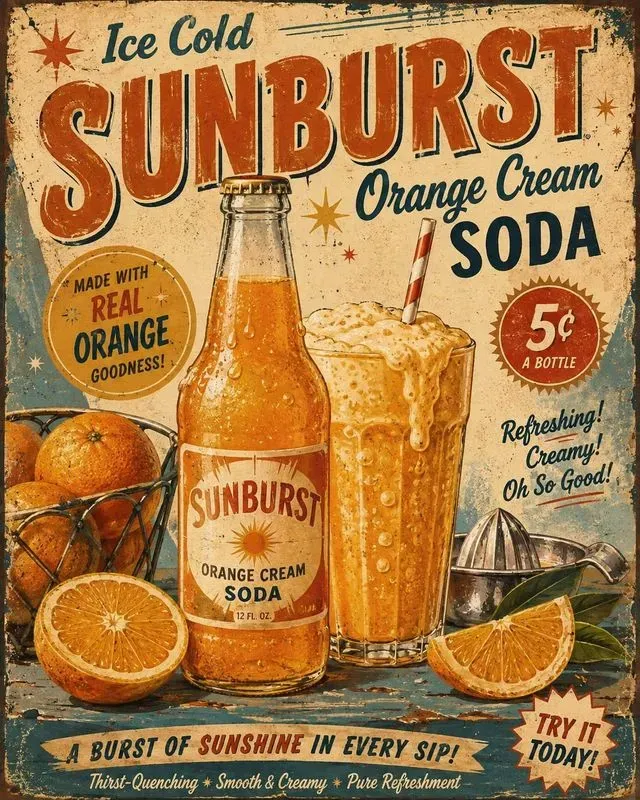 Vintage Soda Poster Collections