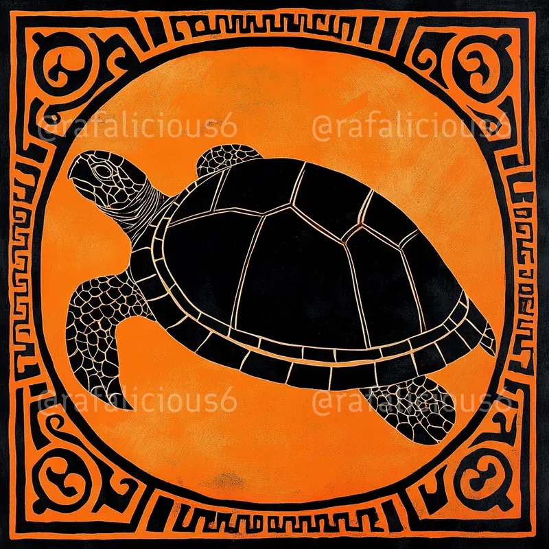 Animals In Classic Greece Pottery Style