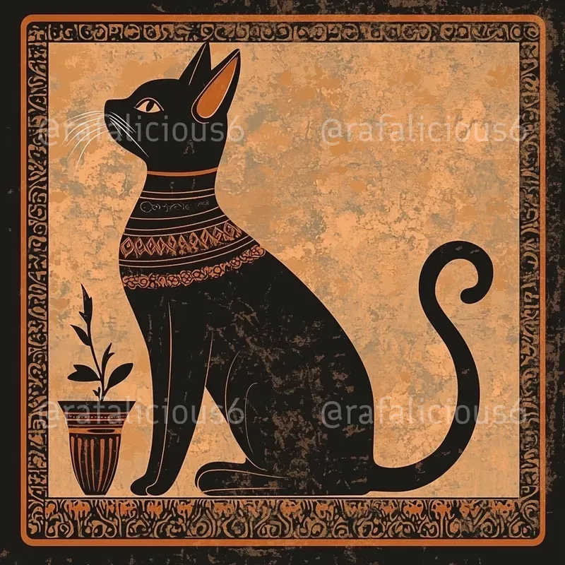 Animals In Classic Greece Pottery Style