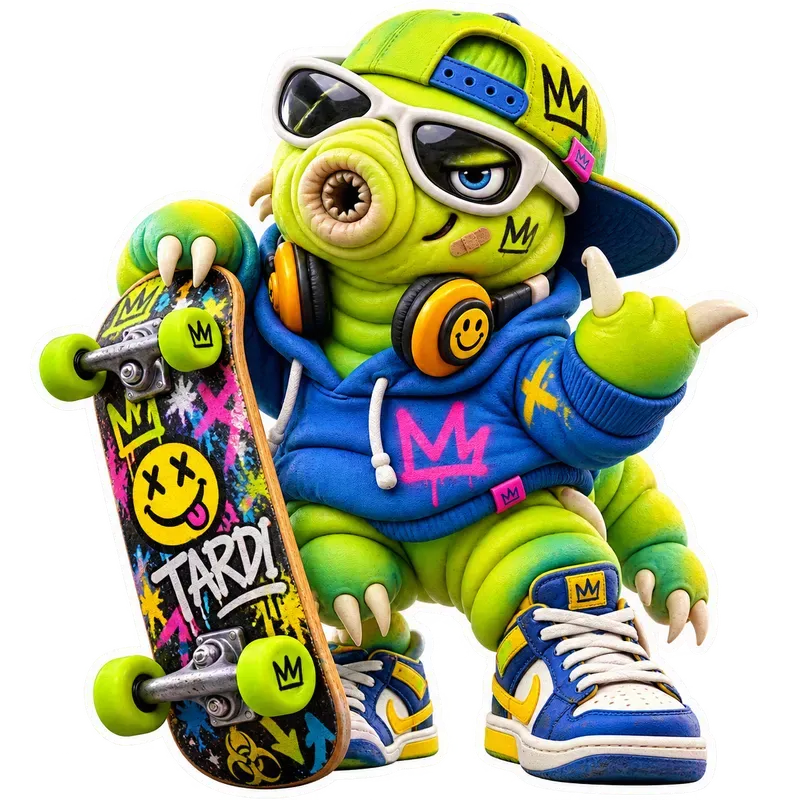 Vibrant Urban 3D Clay Pop Art Stickers
