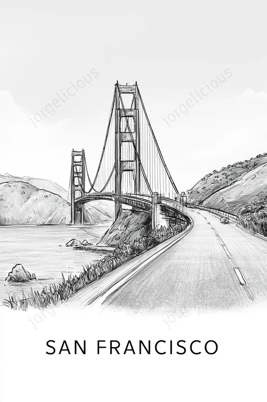 Pencil Sketch Travel Posters