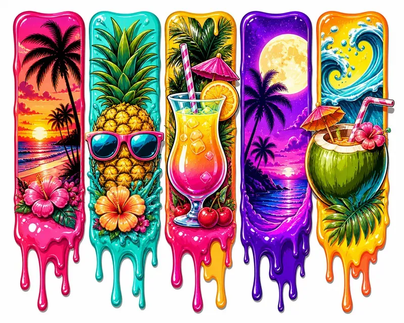 Neon Drip Panel Sticker Generator
