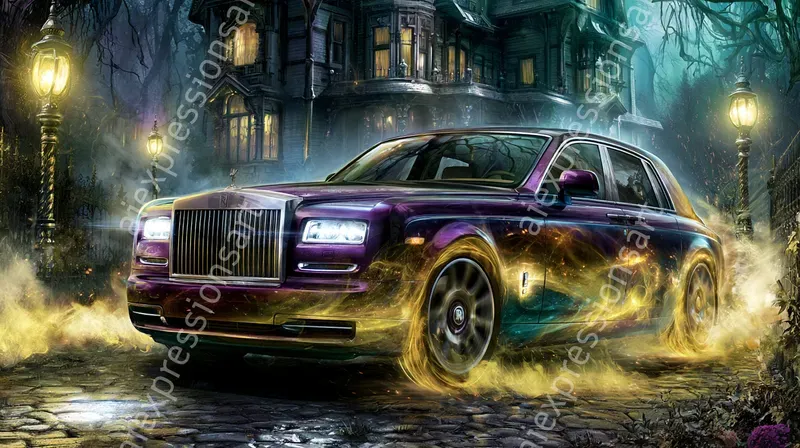 Cosmic Nebula Car Digital Art