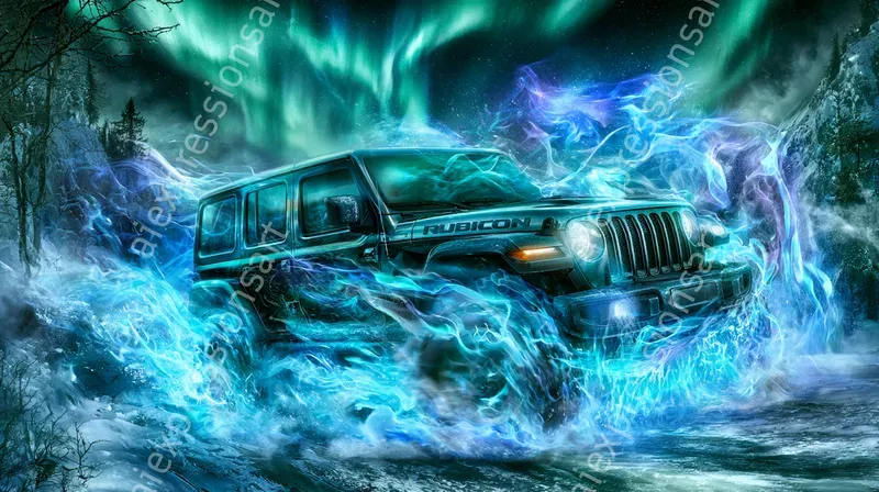 Cosmic Nebula Car Digital Art