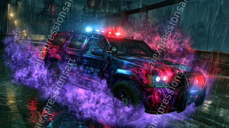 Cosmic Nebula Car Digital Art