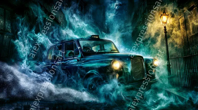 Cosmic Nebula Car Digital Art