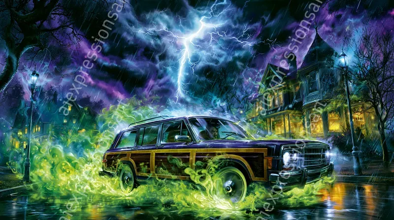 Cosmic Nebula Car Digital Art