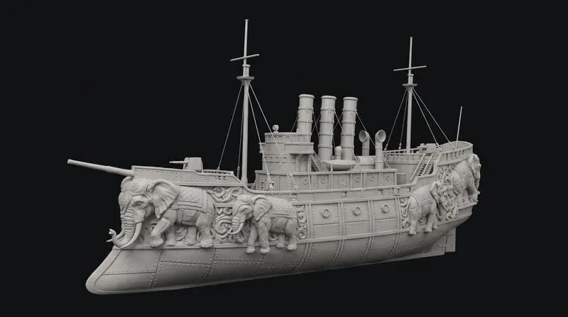 3d Relief Ships Matte Polymers
