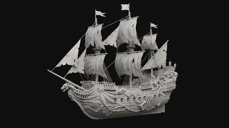 3d Relief Ships Matte Polymers