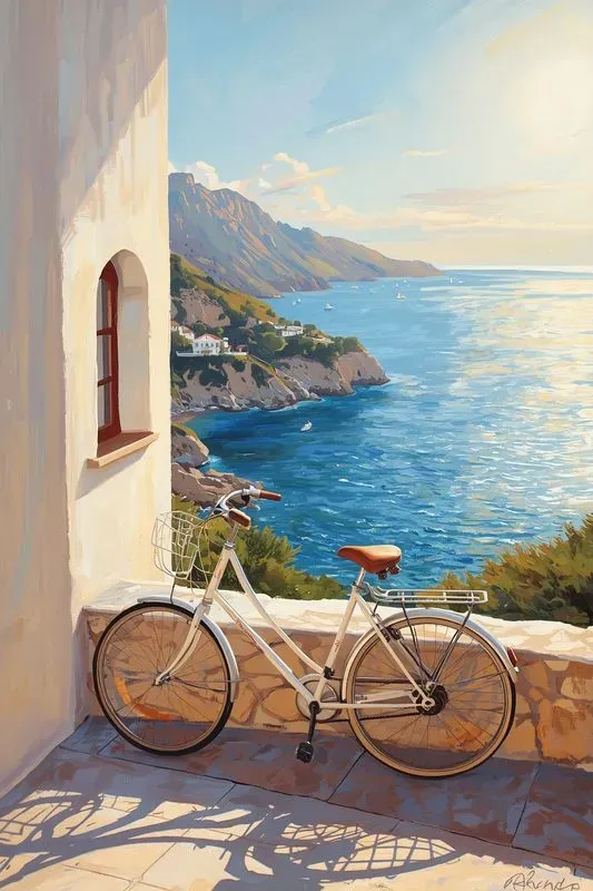 Sunny Elegant Coastal Oil Paintings