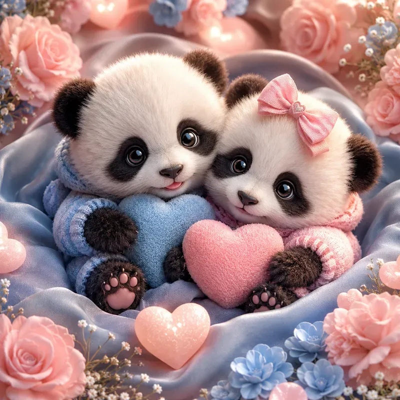 Pastel Cute Animal Couples