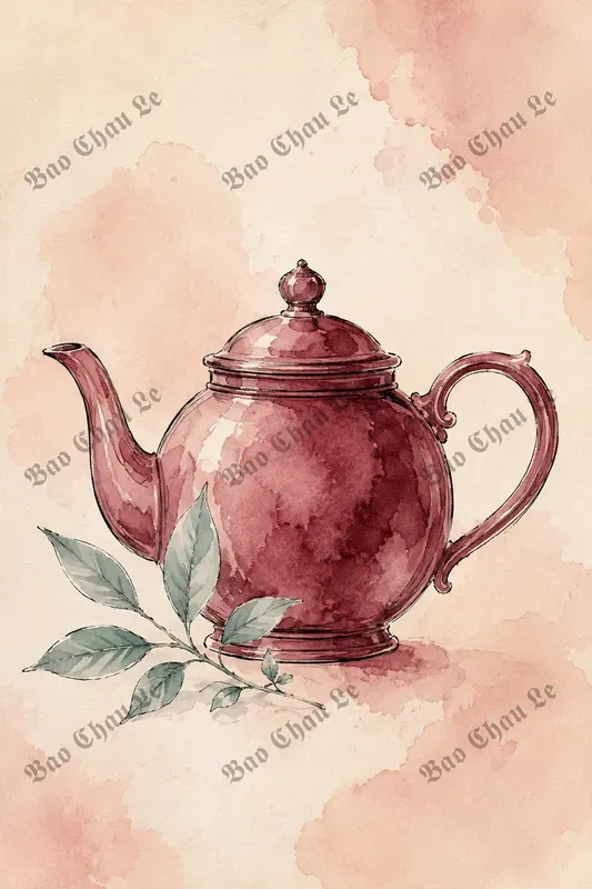 Vintage Watercolor Minimal Line Art