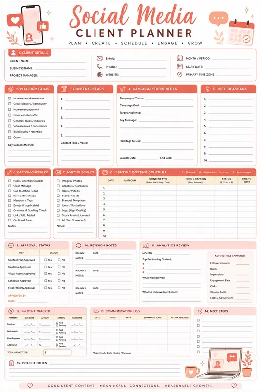 Freelance Client Project Planner Pages