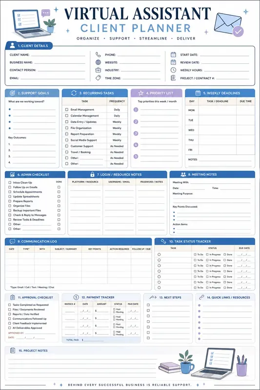 Freelance Client Project Planner Pages