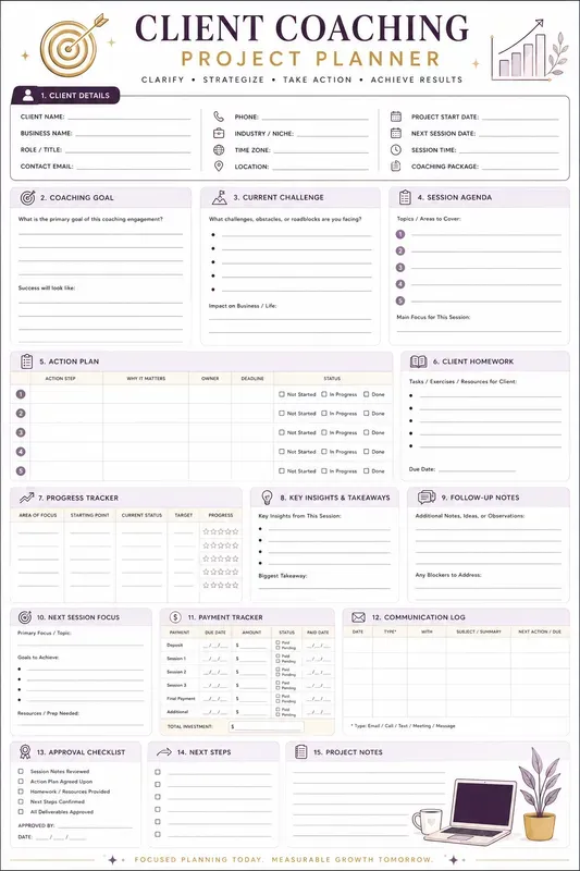 Freelance Client Project Planner Pages