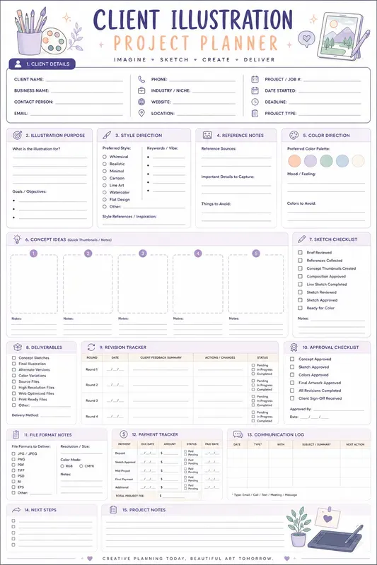 Freelance Client Project Planner Pages