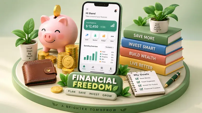 3D Clay Finance App UI Generator