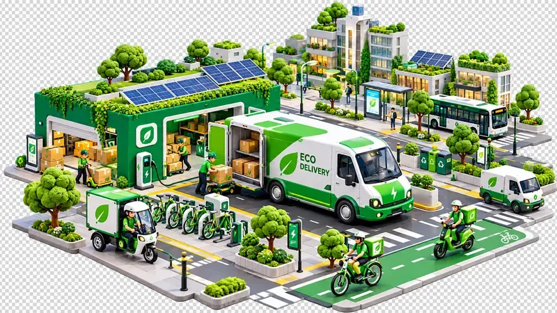 3D Clay Logistics Ecommerce Diagrams