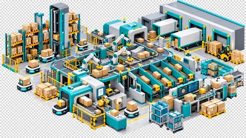 3D Clay Logistics Ecommerce Diagrams