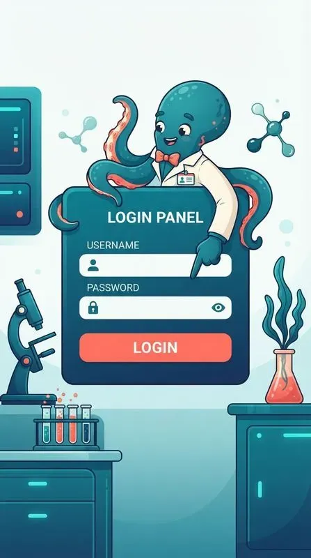 Scientific Login UI Characters