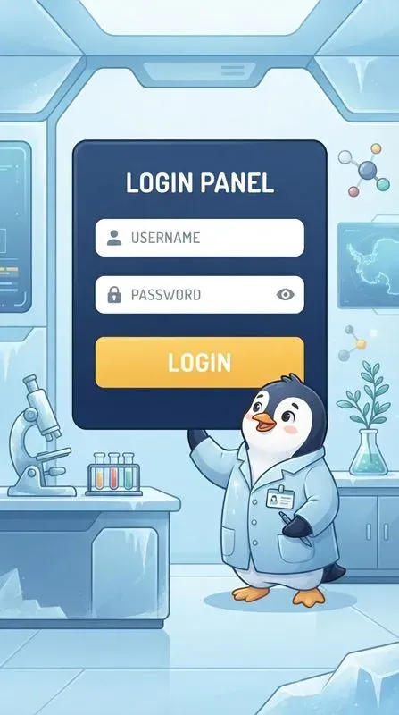 Scientific Login UI Characters