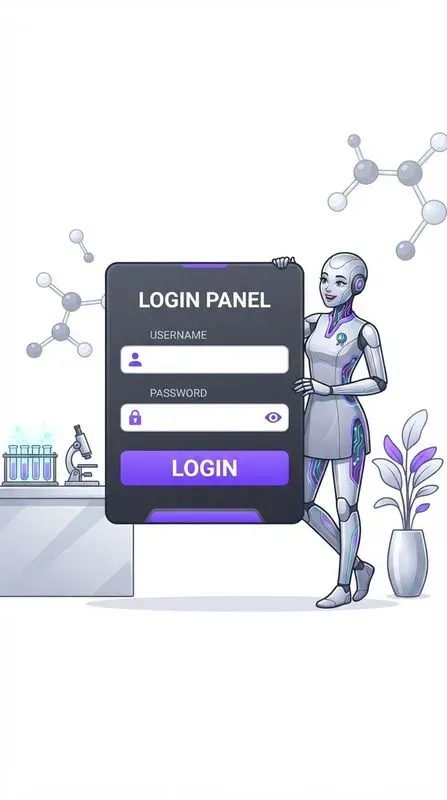 Scientific Login UI Characters