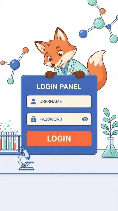 Scientific Login UI Characters
