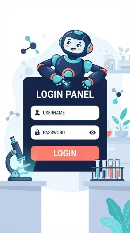 Scientific Login UI Characters