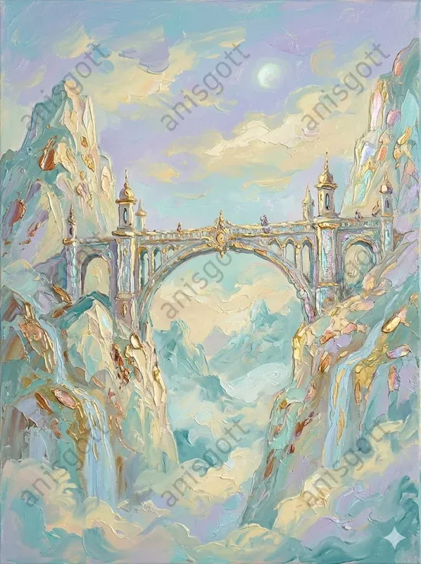 Ethereal Gold Fairytale Impasto Wall Art