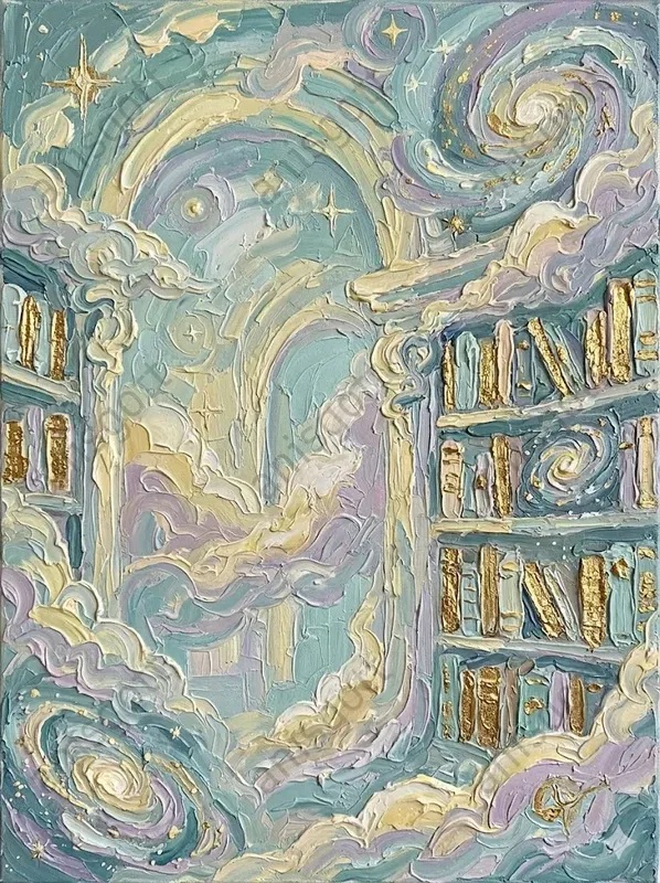 Ethereal Gold Fairytale Impasto Wall Art
