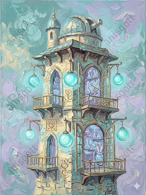 Ethereal Gold Fairytale Impasto Wall Art