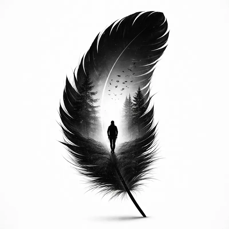 Symbolic Nature Silhouette Art