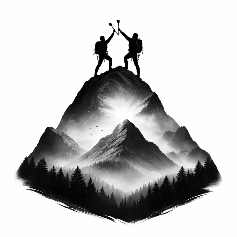 Symbolic Nature Silhouette Art