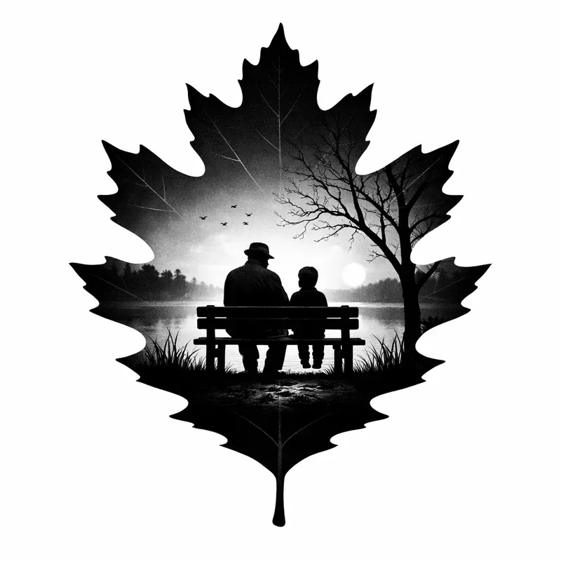Symbolic Nature Silhouette Art