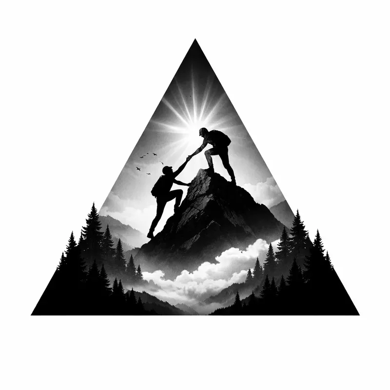 Symbolic Nature Silhouette Art