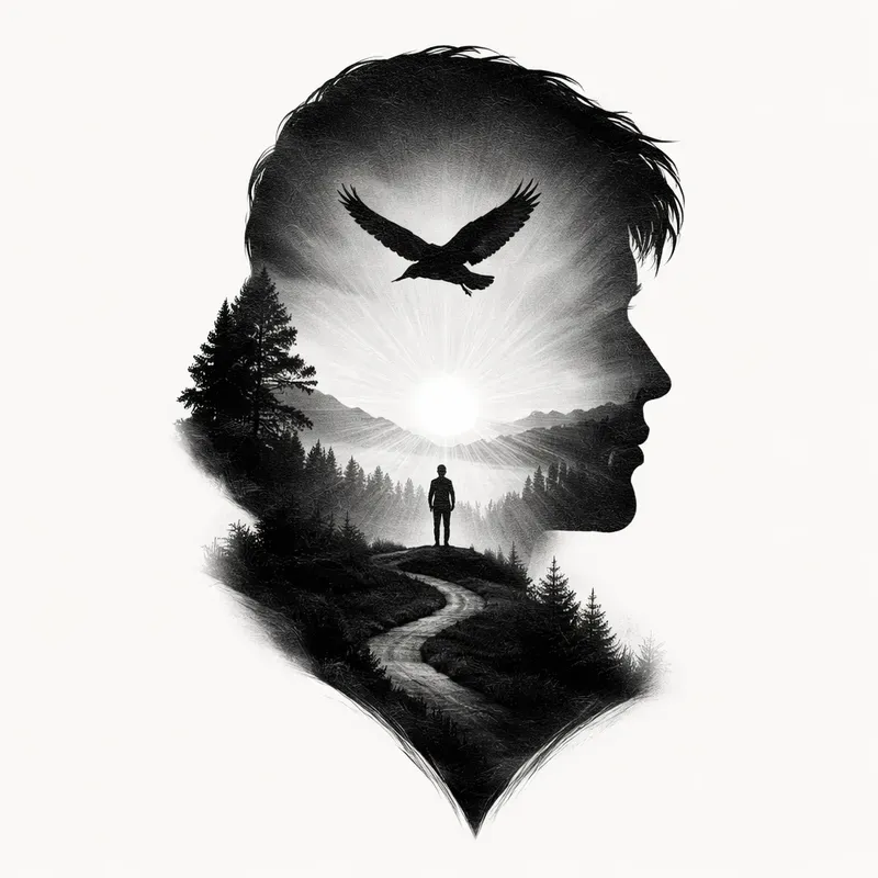 Symbolic Nature Silhouette Art