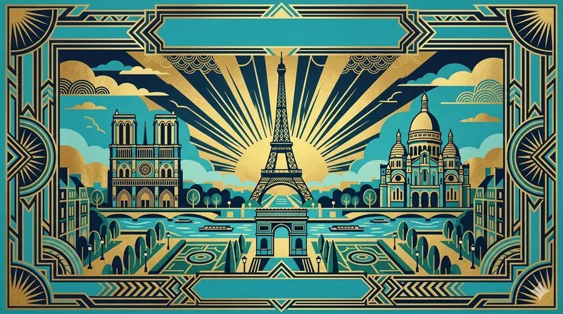 Geometric Art Deco Travel Posters