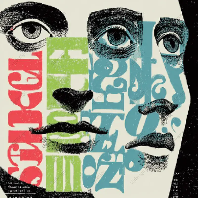 Typographic Retro Surrealism Art