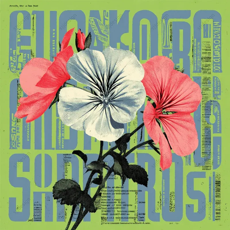 Typographic Retro Surrealism Art