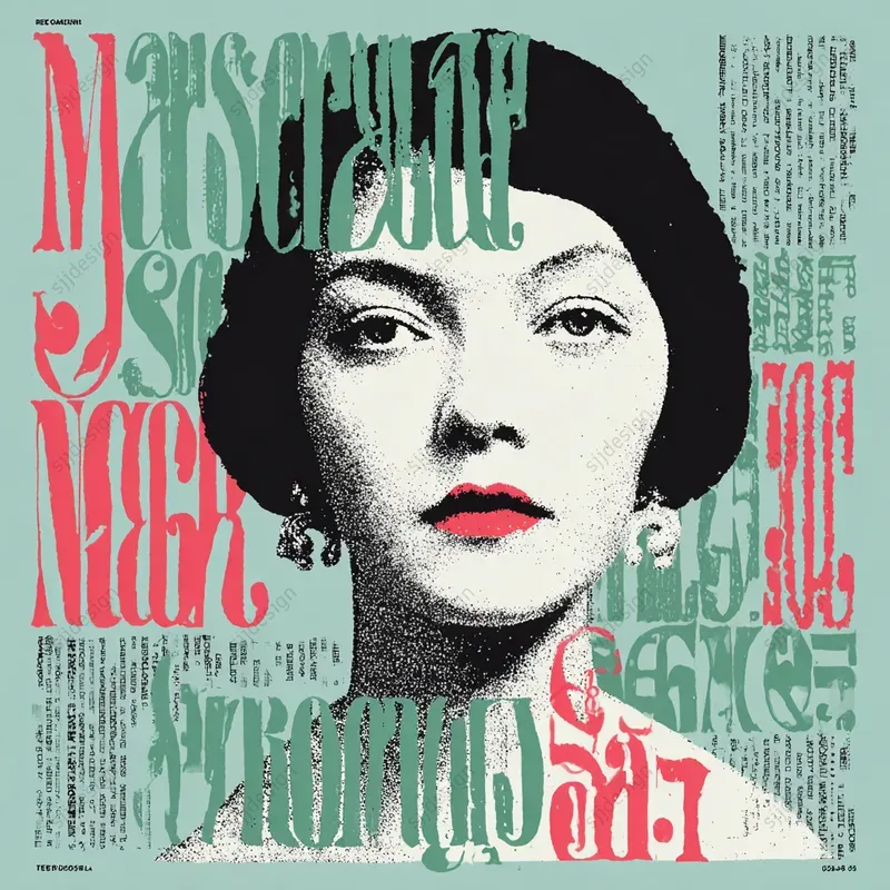 Typographic Retro Surrealism Art