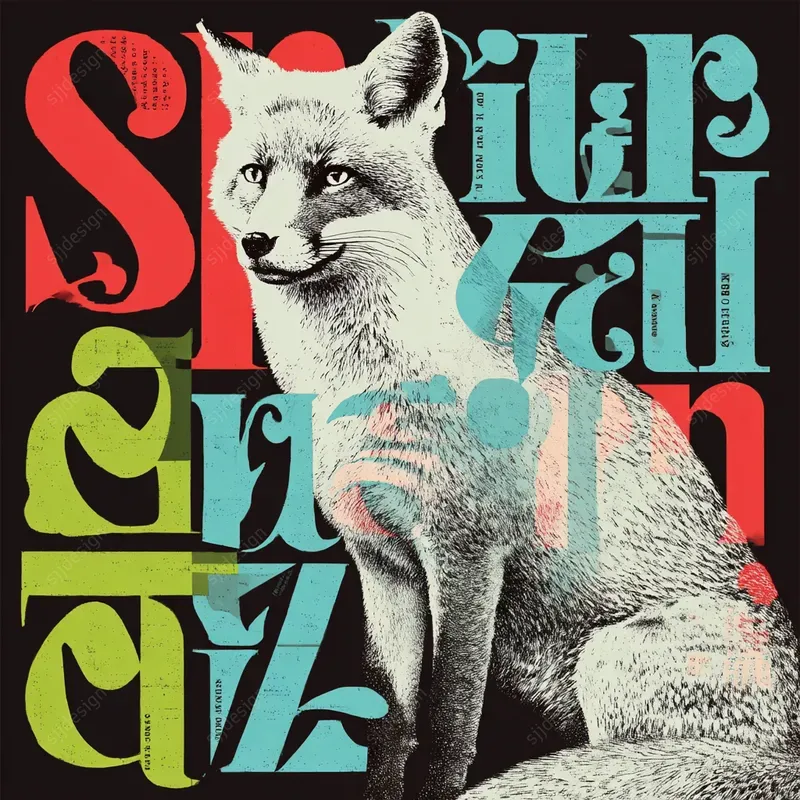 Typographic Retro Surrealism Art
