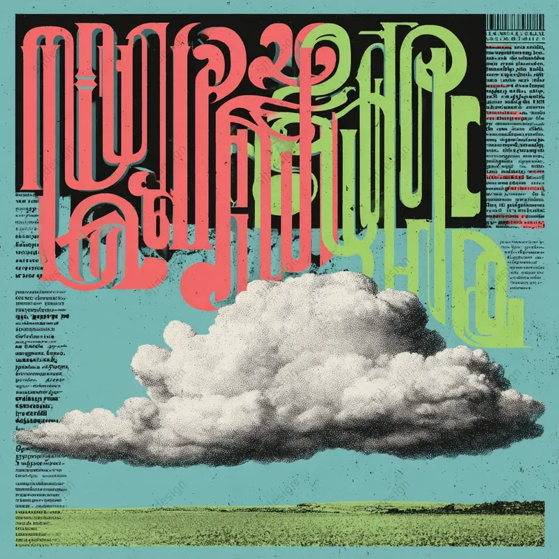 Typographic Retro Surrealism Art