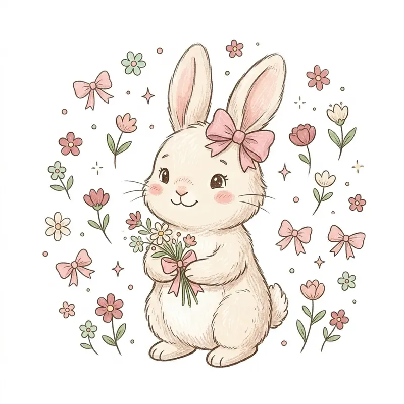 Playful Spring Doodle Cliparts