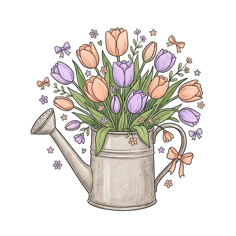 Playful Spring Doodle Cliparts