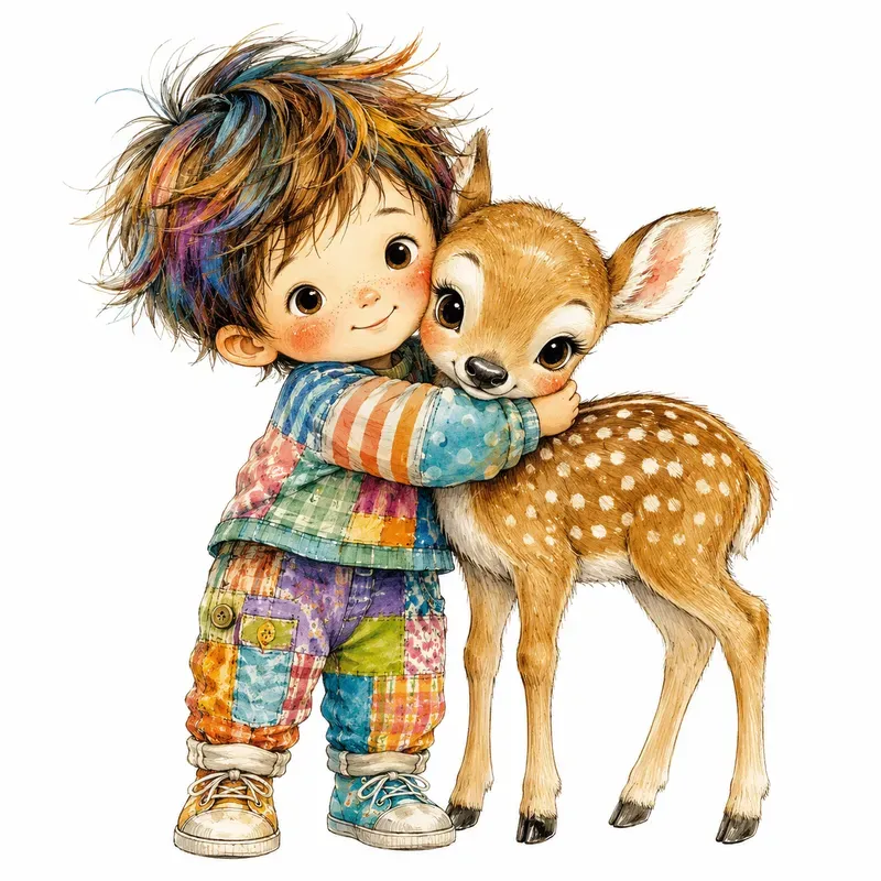 Quirky Watercolor Animal Clipart