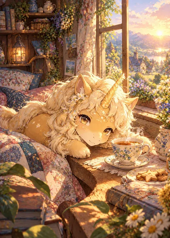 Magical Unicorn Worlds Anime Art