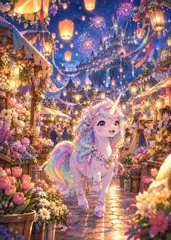 Magical Unicorn Worlds Anime Art