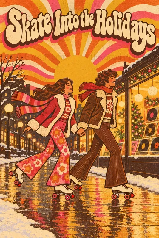 Groovy 70s Christmas Poster Generator