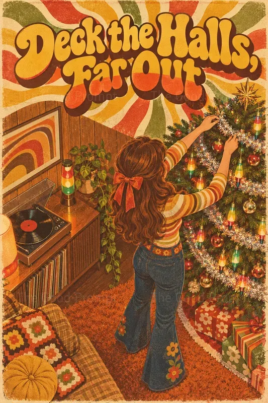Groovy 70s Christmas Poster Generator